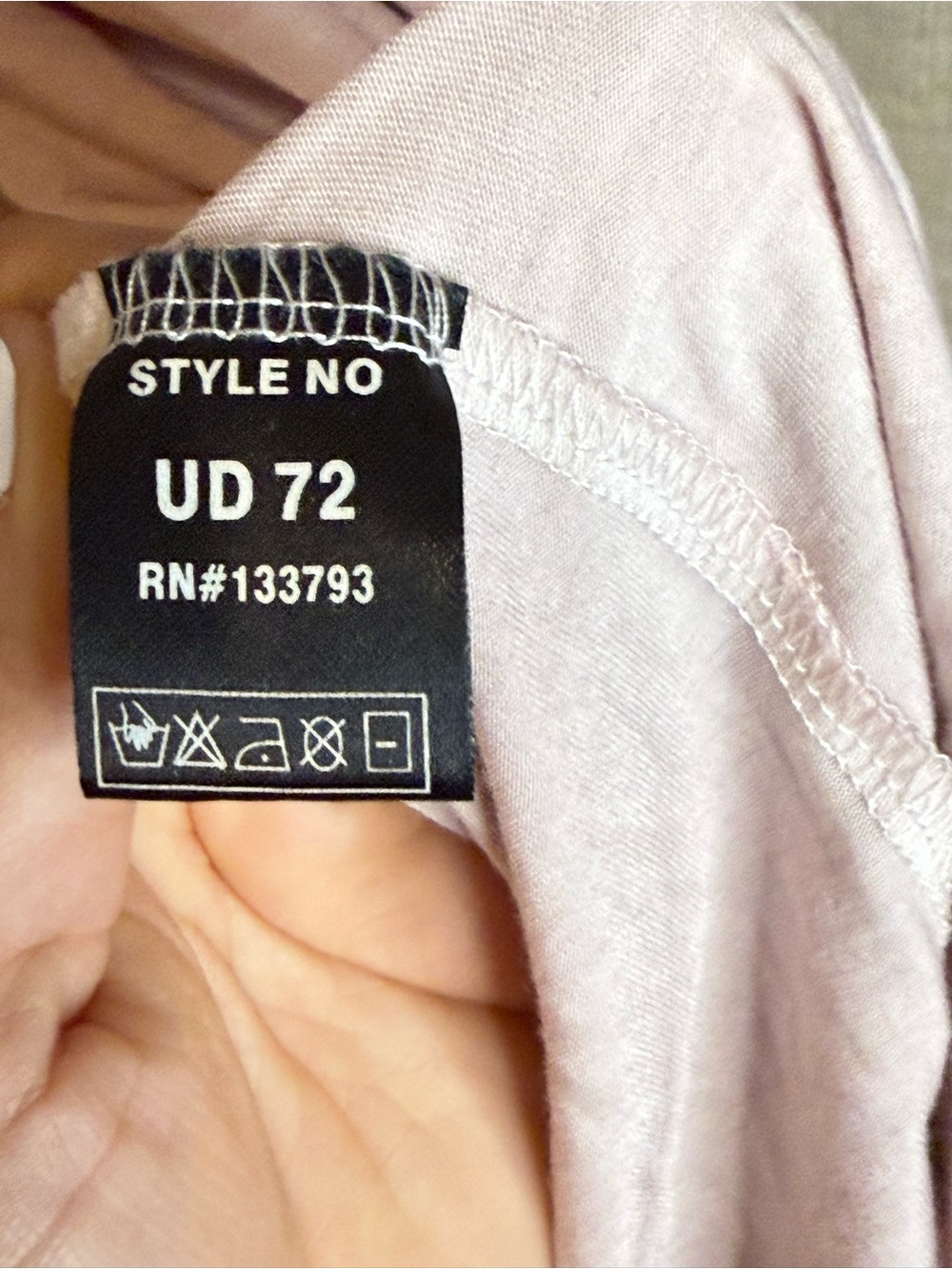 POL Clothing Dusty Pink V Neck Tunic Tee M Rayon Stretch Soft Basic Top - Picture 6 of 7